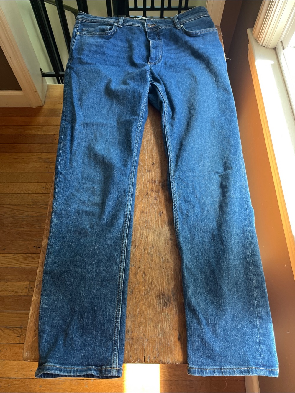 Mango Straight Leg Blue Jeans